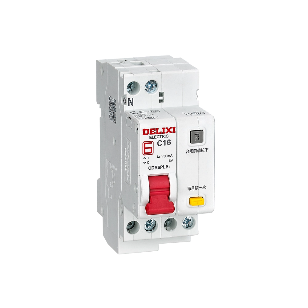CDB6PLEi Phase Line + Neutral Line Residual Current Operated Circuit Breaker