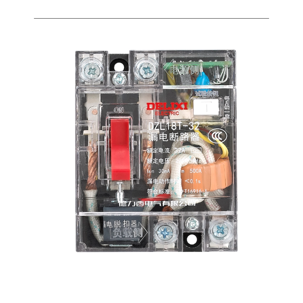 DZL18T Transparent Earth Residual Current Circuit Breaker
